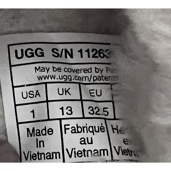 UGG Keegan Slide Slipper Chestnut  Suede Shearling Slip On Shoes Kids Size 1 US - Picture 9 of 10